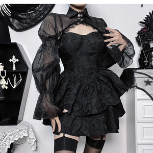 Black Rose Lolita Two Pieces Dress