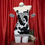 Cow Bowknot Dress