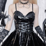 Gothic PU Slip Dress