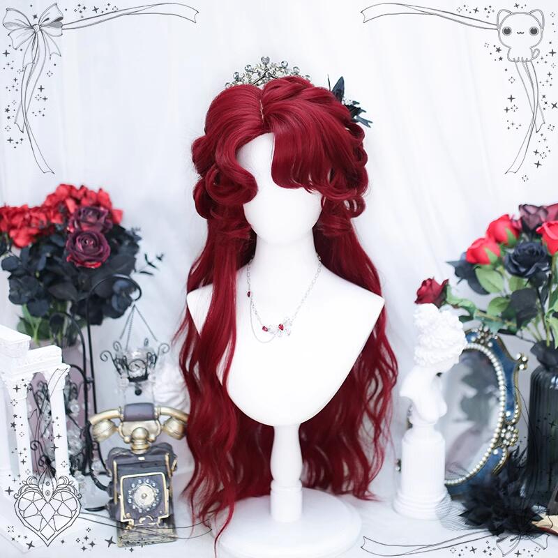 Rose Mermaid Curly Wig