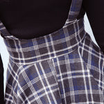Preppy Style Plaid Suspender Skirt