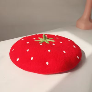 Kawaii Strawberry Beret