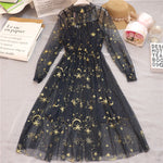 Starry Moon Mesh Two-Piece Dress