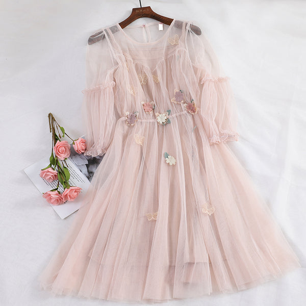 Fairy Floral Gauze Dress – YihFoo
