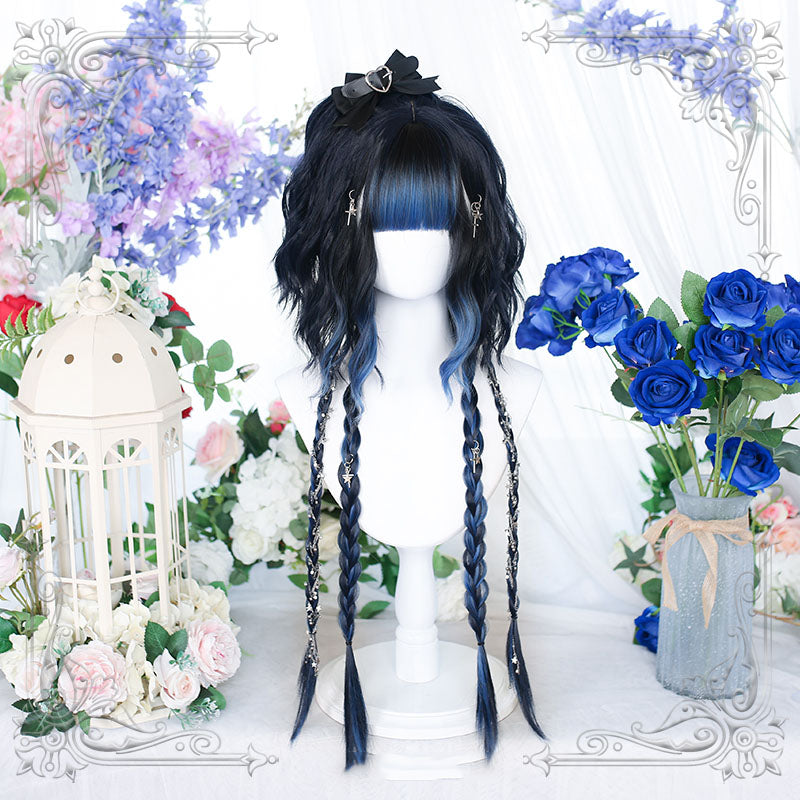 Black and Blue Jellyfish Hime Wig