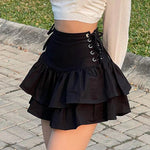 Dark Lace-up Skirt