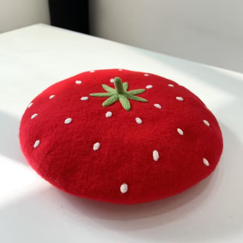 Kawaii Strawberry Beret