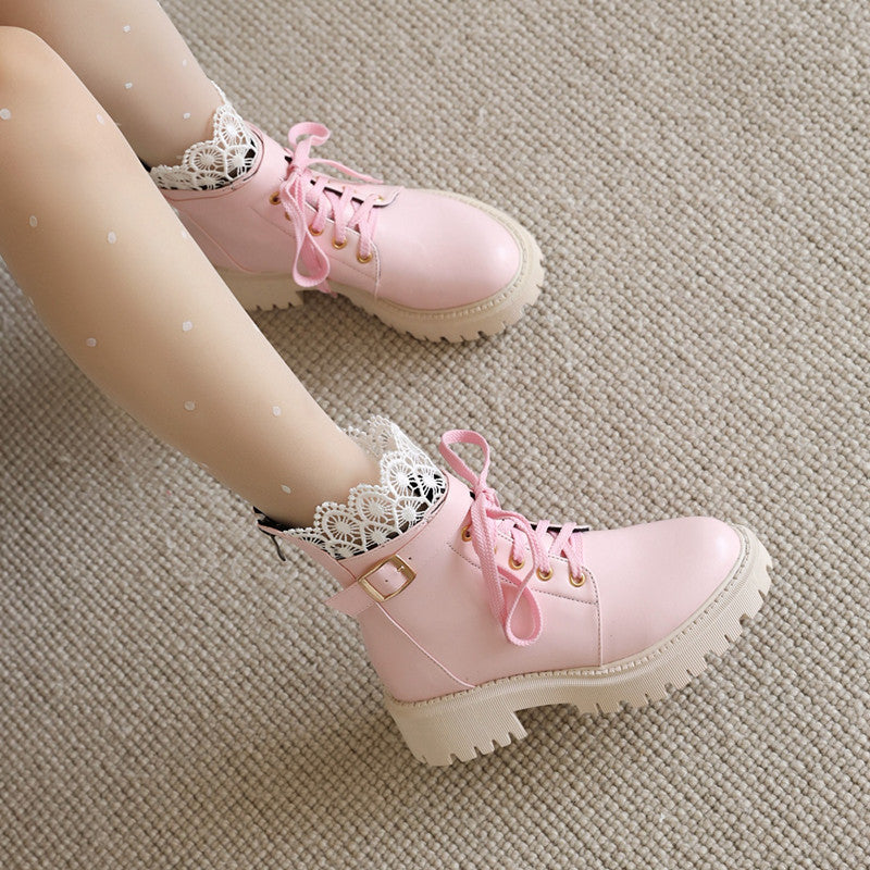 Lace Academic Boots