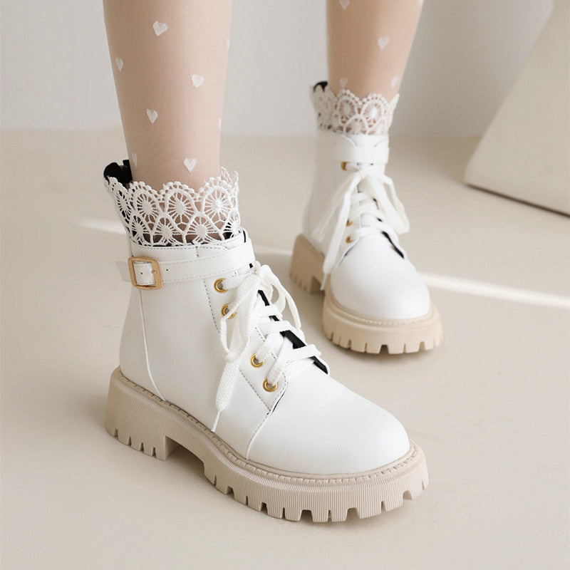 Lace Academic Boots